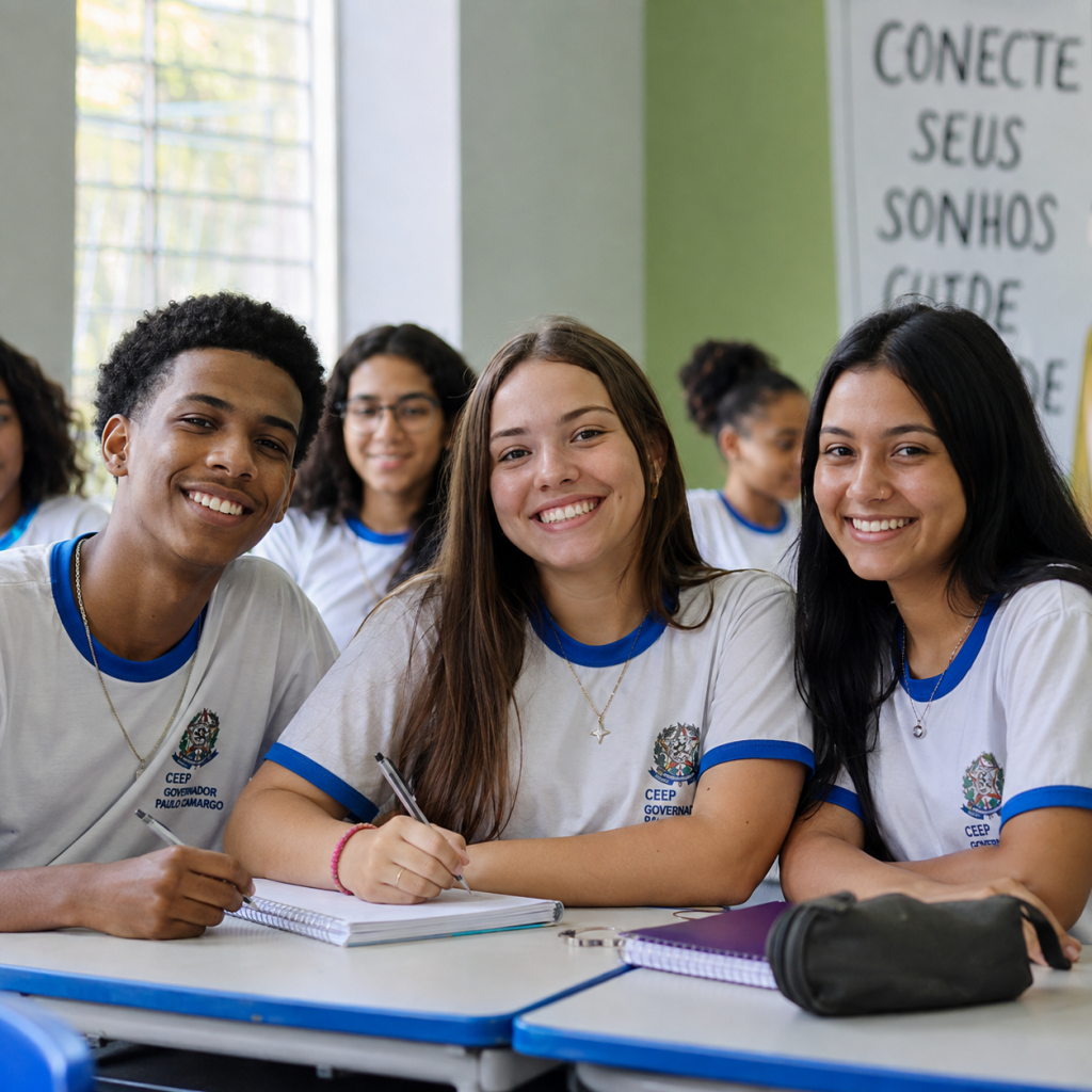 alunos na escola 1